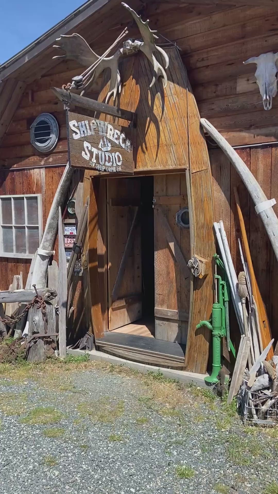 Load video: Bernard R Schrott gives you an intro tour to his studio which is called "Ship Wreck Studio"